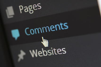 A close-up of the “comments” option in WordPress’s dashboard. Article discusses marketing plugins for wordpress.