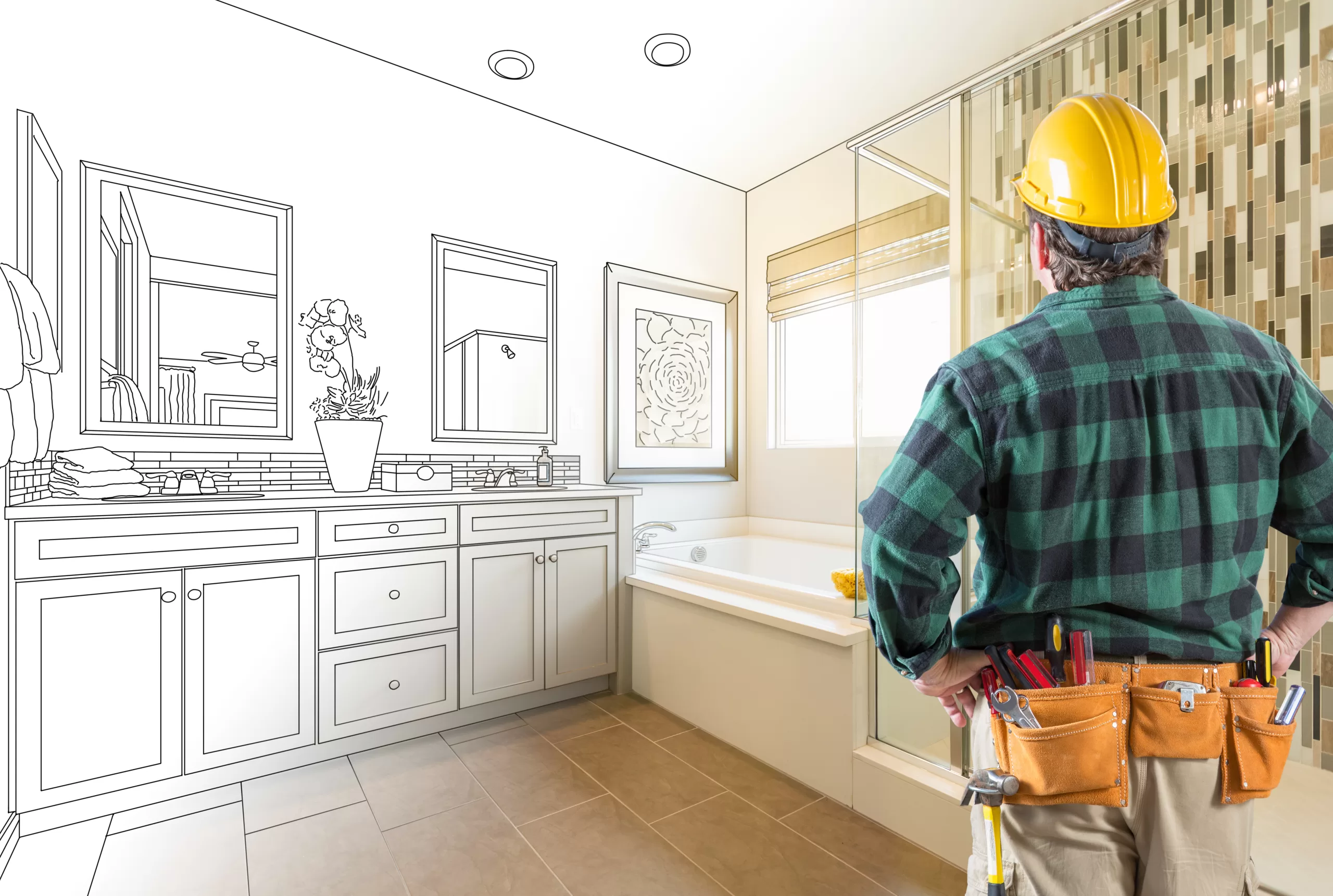 a home remodeler looking at his future project