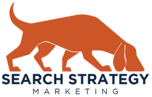 DOG SNIFFING OUT STRATEGY LOGO